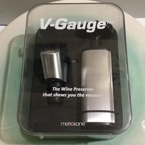 NEW Sealed V-Gauge Wine Preserver Vacuum Pump Bottle Stopper